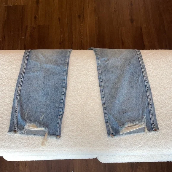 NWT GOOD AMERICAN Womens Super High Rise Good Curve Straight Leg Jeans - Size 14 - Picture 4 of 9